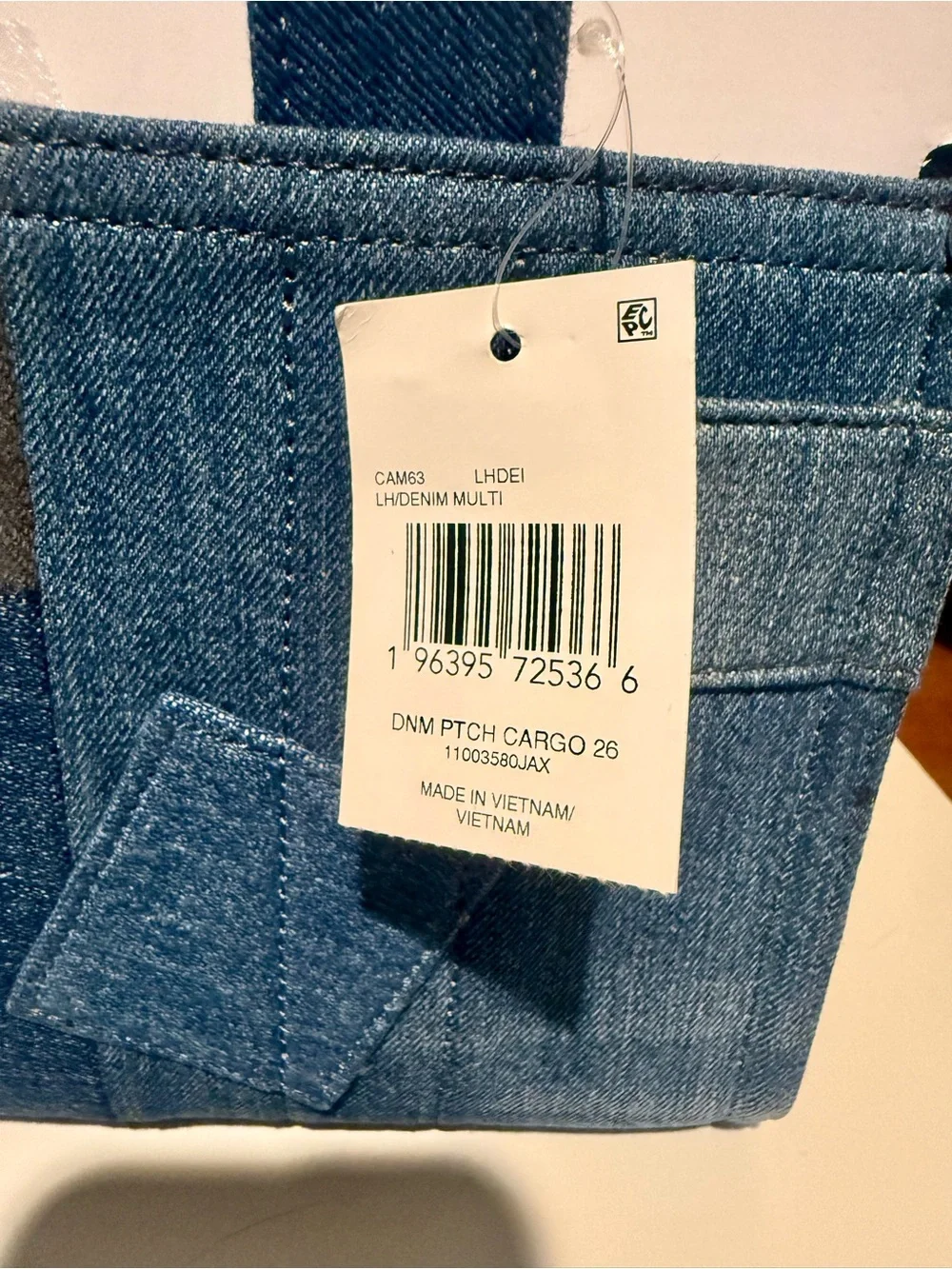 NEW Coach Denim Patchwork Cargo Tote 26 CAM63 | NWT